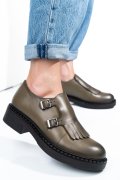 PANTOFI KHAKI PIELE NATURALA 4S7740