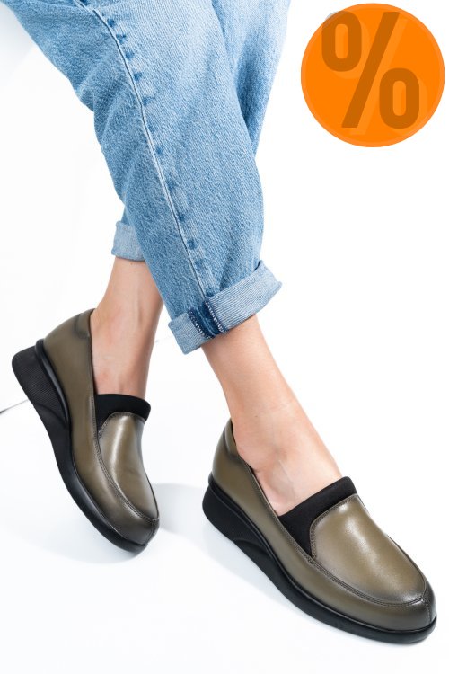 Pantofi khaki piele naturala 4s7738