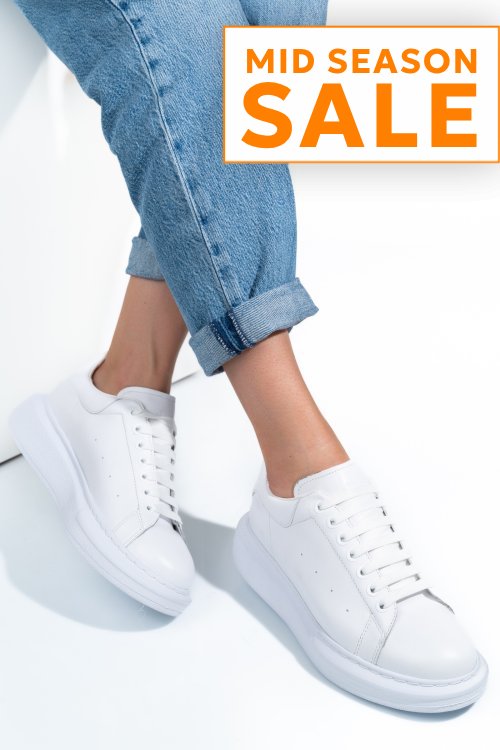 Pantofi sport albi piele naturala 4s7742