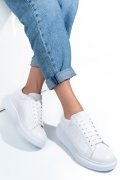 PANTOFI SPORT ALBI PIELE NATURALA 4S7742