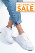 PANTOFI SPORT ALBI PIELE NATURALA 4S7742