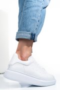 PANTOFI SPORT ALBI PIELE NATURALA 4S7742