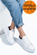 Pantofi sport alb negru piele naturala 4s7742