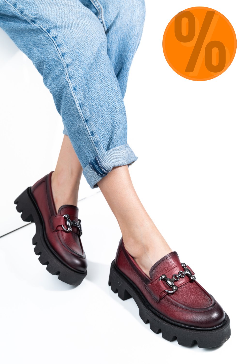MOCASINI WINE PIELE NATURALA 3S7799B