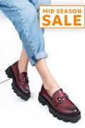 MOCASINI WINE PIELE NATURALA 3S7799B