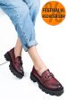 Mocasini wine piele naturala 3s7799b