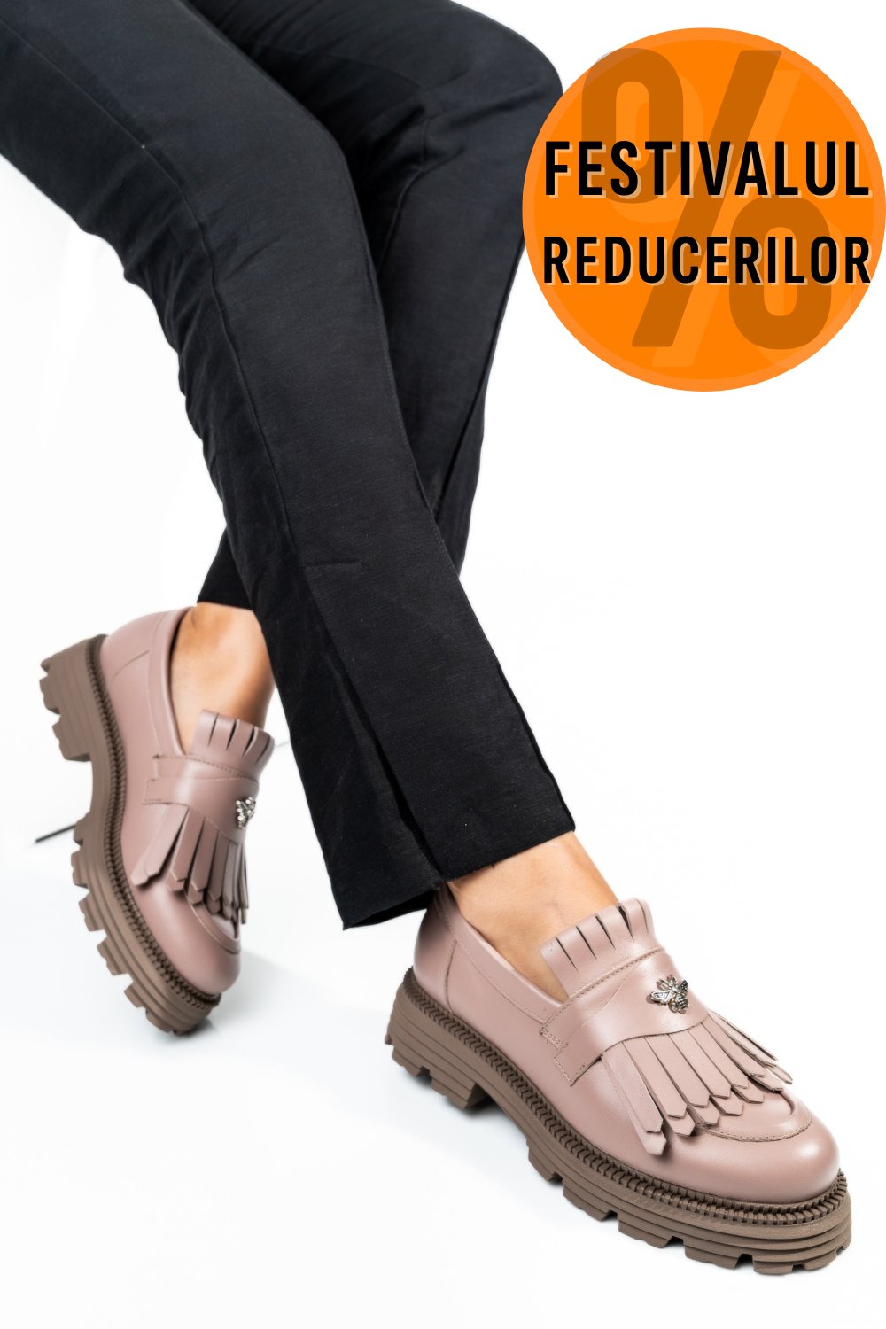 MOCASINI DAMA PIELE NATURALA NUDE 3S7795