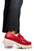 MOCASINI DAMA PIELE NATURALA ROSII TALPA BEJ 3S7795