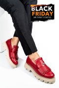 MOCASINI DAMA PIELE NATURALA ROSII TALPA BEJ 3S7795