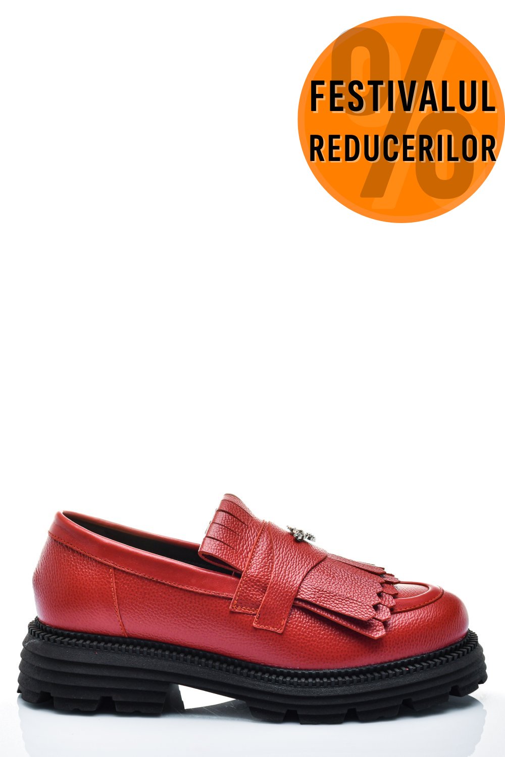 MOCASINI DAMA PIELE NATURALA ROSII 3S7795