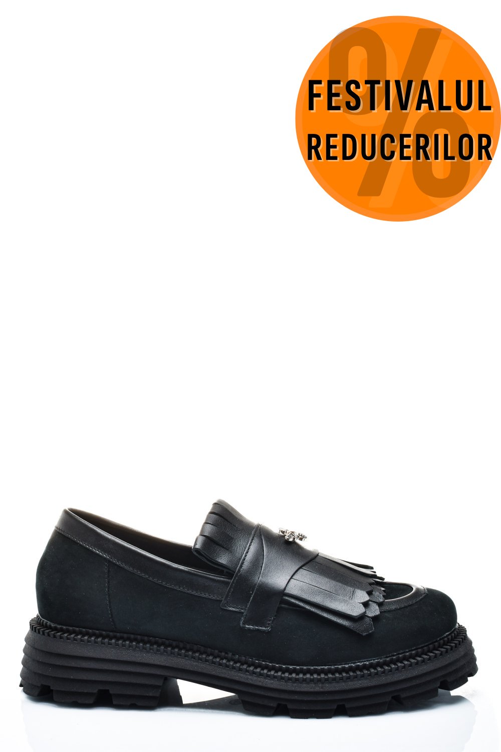 MOCASINI DAMA PIELE NATURALA NEGRI NABUK 3S7795