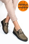 PANTOFI VERZI PIELE NATURALA 4S7747