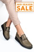 PANTOFI VERZI PIELE NATURALA 4S7747