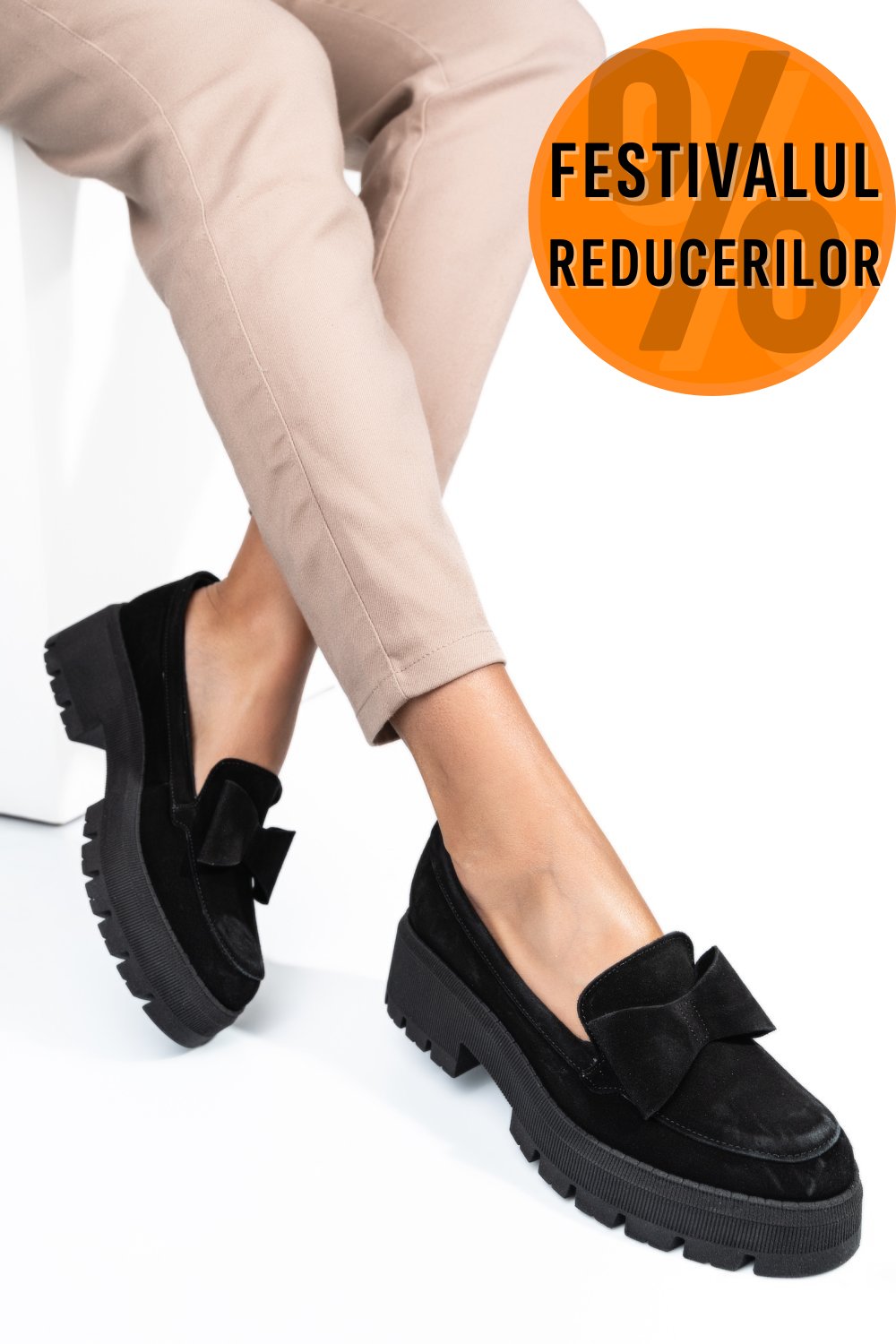 MOCASINI NEGRI PIELE NATURALA INTOARSA 2S77115
