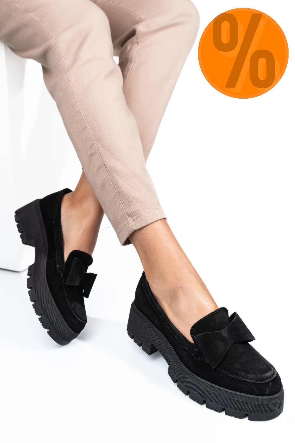 MOCASINI NEGRI PIELE NATURALA INTOARSA 2S77115