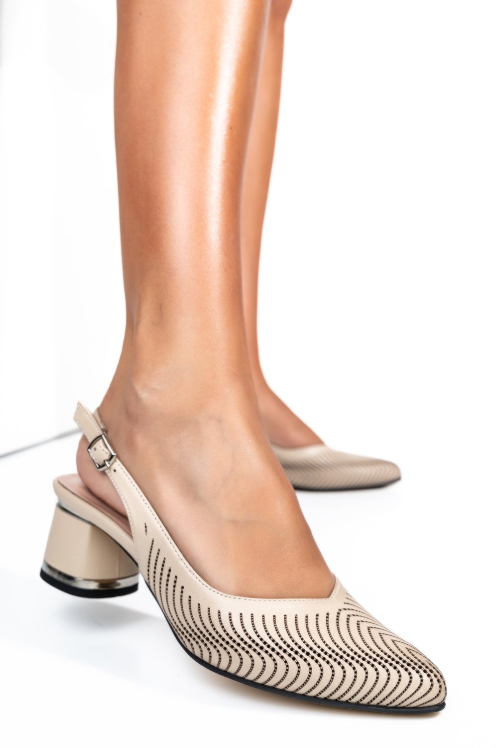 PANTOFI BEJ PIELE NATURALA 2S77414