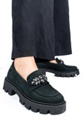 MOCASINI NEGRI PIELE NATURALA NABUK 3S7799VEN