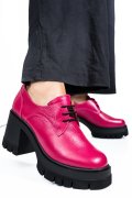 BOTINE FUCHSIA PIELE NATURALA 1S7755