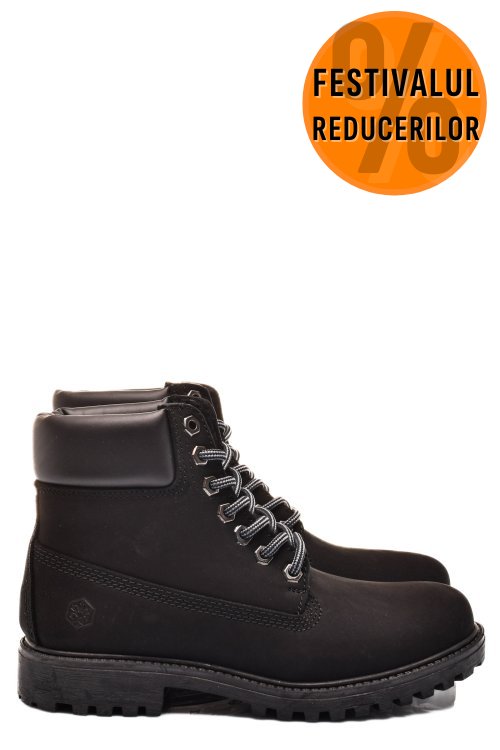 Lumberjack, ghete black piele naturala river