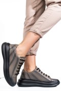PANTOFI SPORT GRI INCHIS PIELE NATURALA 4S7737