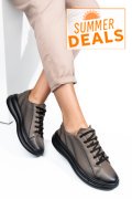 PANTOFI SPORT GRI INCHIS PIELE NATURALA 4S7737