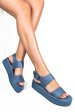 Sandale albastre piele naturala as77rt123