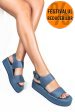 Sandale albastre piele naturala as77rt123