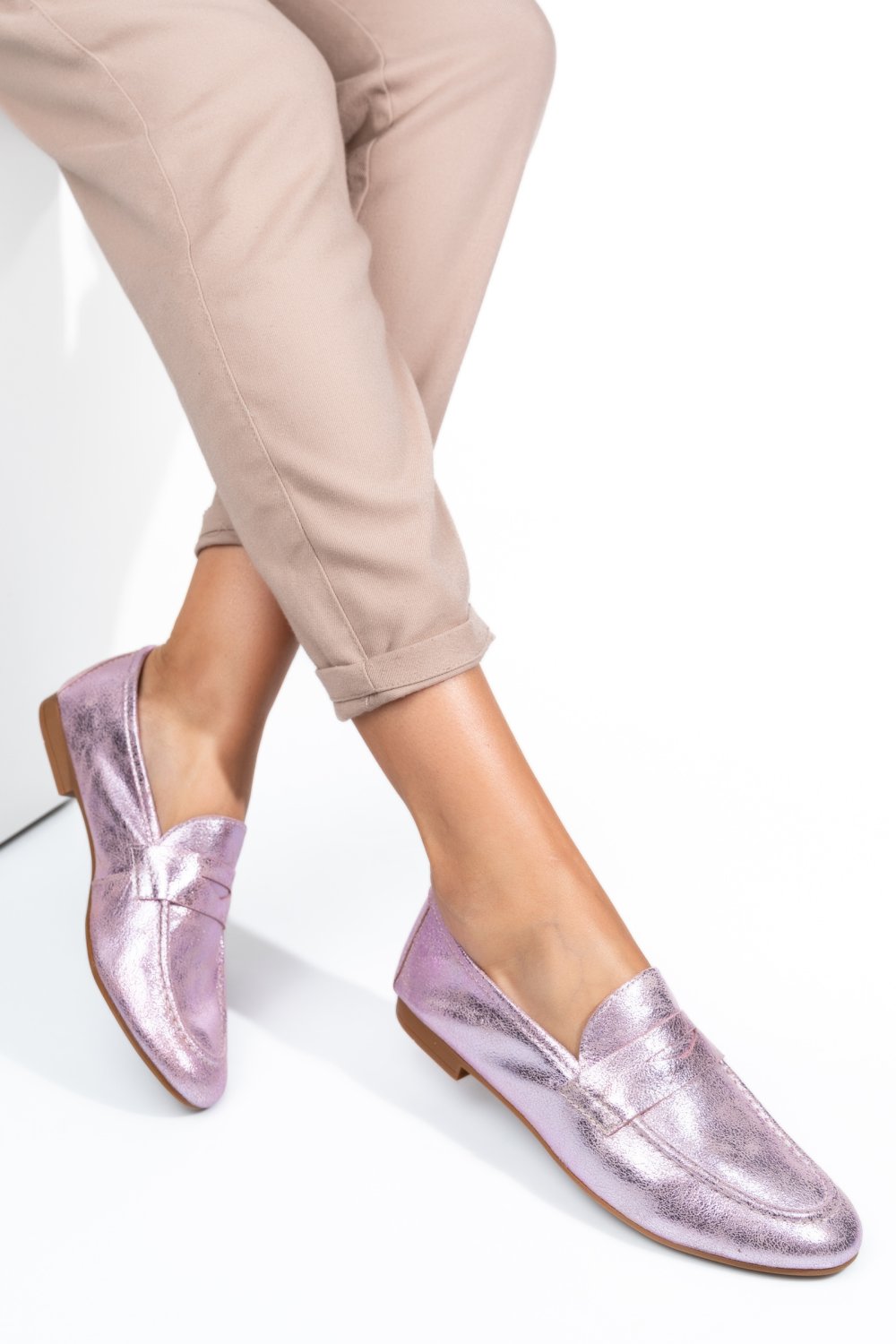 MOCASINI FEMEI PIELE NATURALA MOV WS-263R17