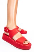 SANDALE ROSII PIELE NATURALA AS77RT123