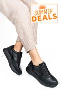 PANTOFI SPORT NEGRI PIELE NATURALA 4S7754