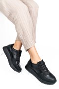 PANTOFI SPORT NEGRI PIELE NATURALA 4S7754