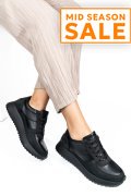 PANTOFI SPORT NEGRI PIELE NATURALA 4S7754