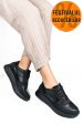 Pantofi sport negri piele naturala 4s7754