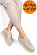 Pantofi sport bej piele naturala as77rt73