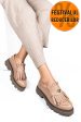 Mocasini dama piele naturala roz 3s7795