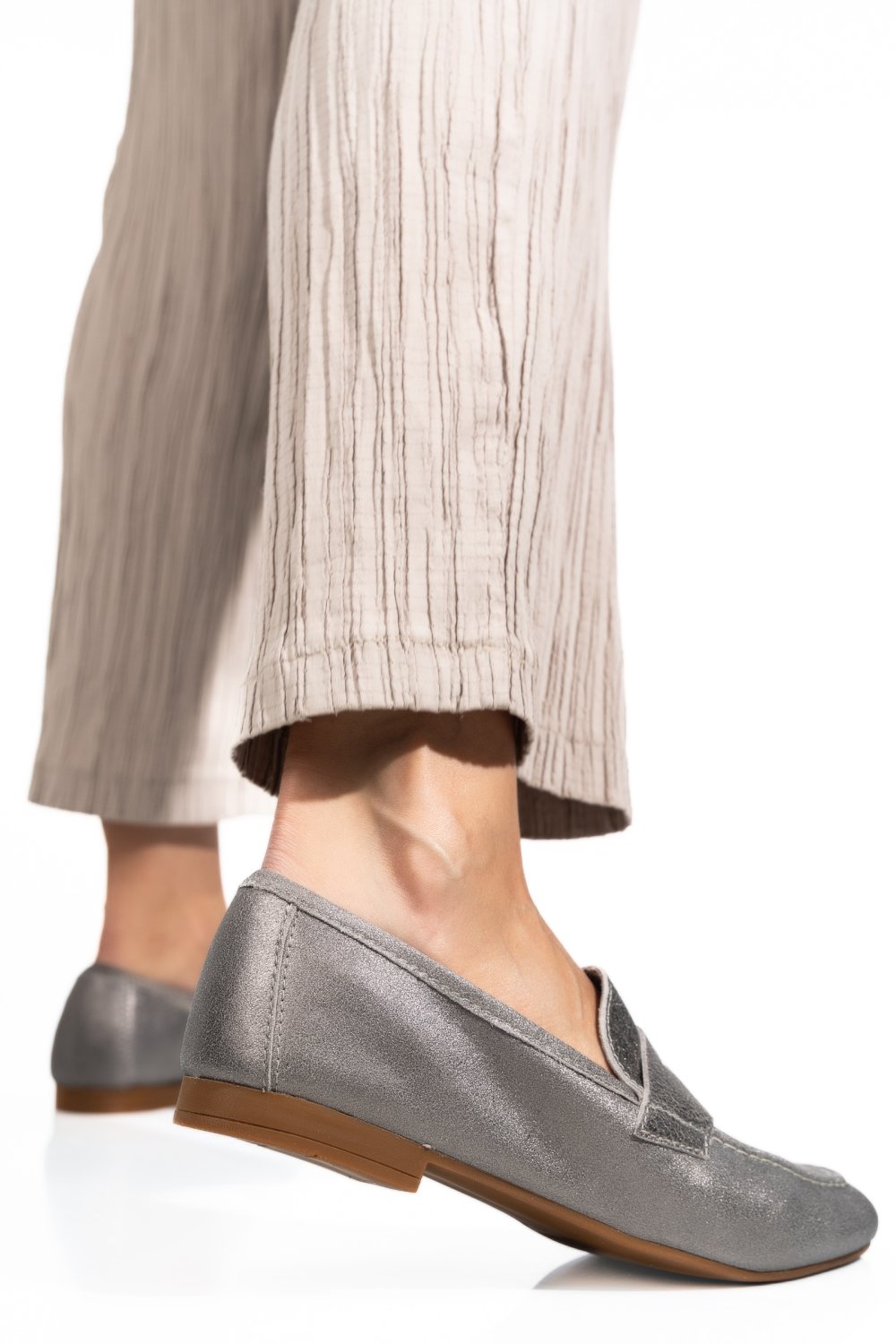 MOCASINI FEMEI PIELE NATURALA PEWTER WS-263R17