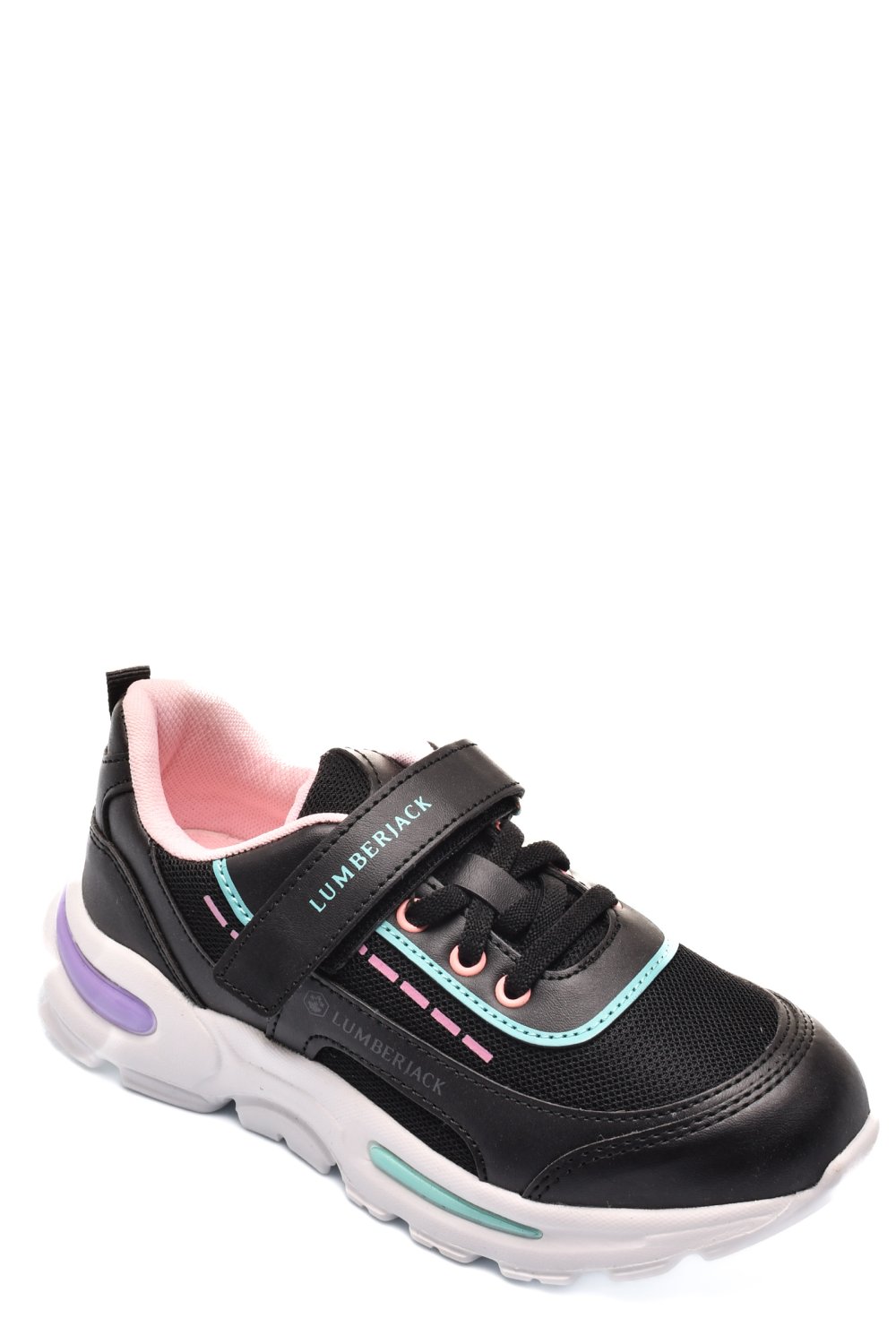 LUMBERJACK, PANTOFI SPORT COPII BLACK LILA NURSE-JR