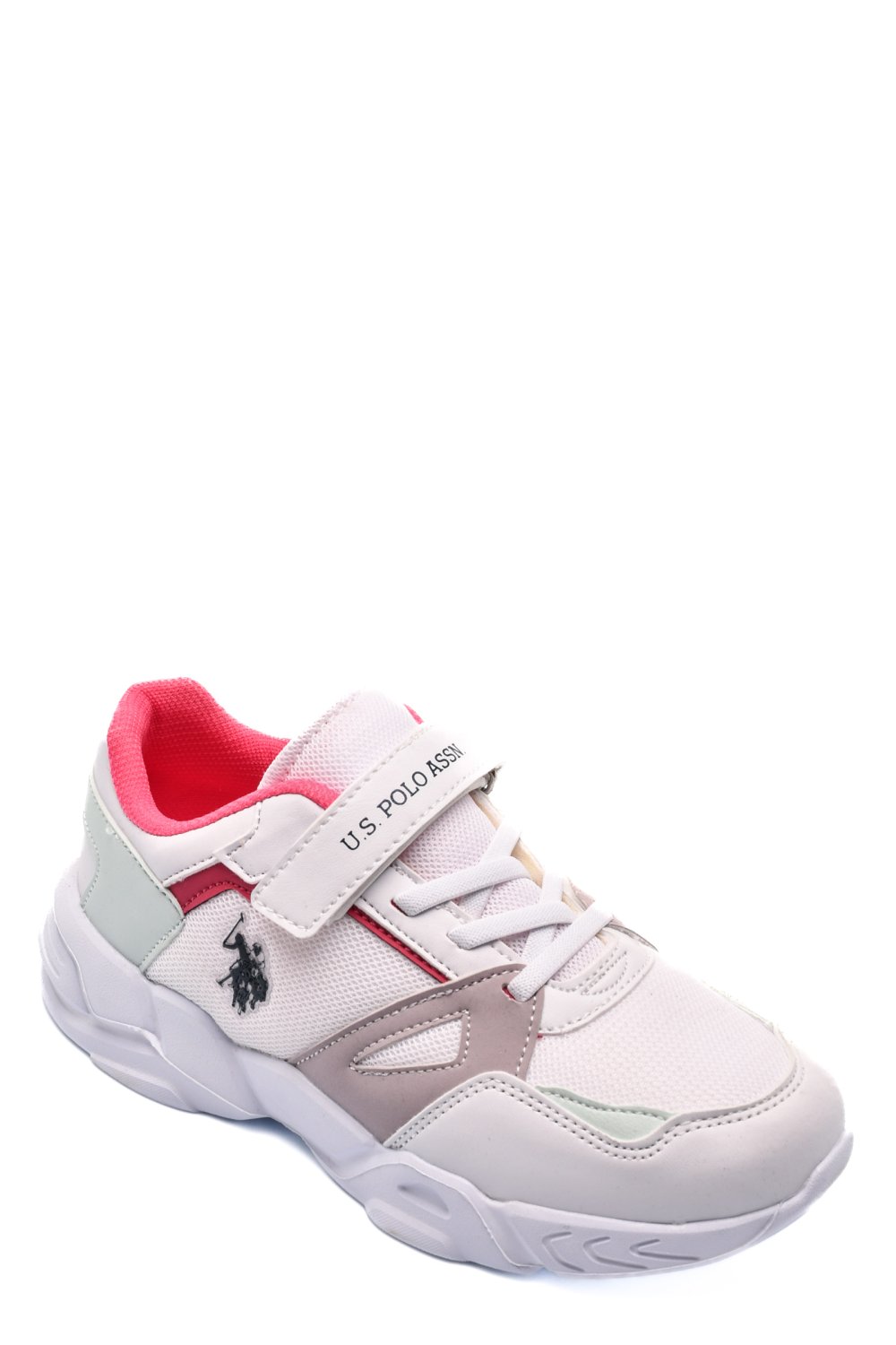 U.S. POLO ASSN, PANTOFI SPORT COPII WHITE PINK HOLD-JR