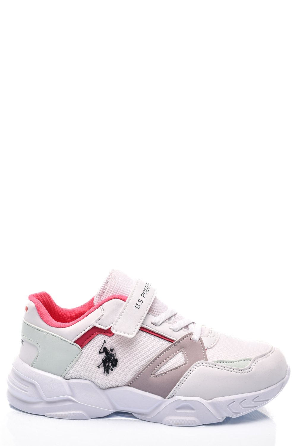 U.S. POLO ASSN, PANTOFI SPORT COPII WHITE PINK HOLD-JR