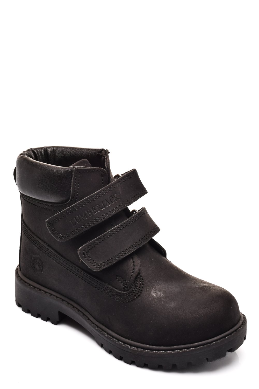 LUMBERJACK, GHETE BLACK COPII PIELE NATURALA RIVER-JR