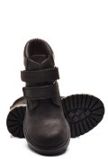 LUMBERJACK, GHETE BLACK COPII PIELE NATURALA RIVER-JR
